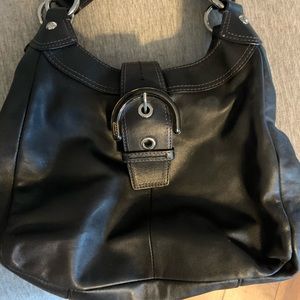 Small black Coach tote